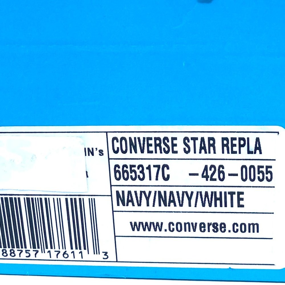 đź’–MEGA SALEđź’–CONVERSE STAR PERLA Shoes Women 665317C Navy Canvas Skate Sneakers - Picture 7 of 8